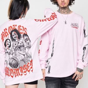 Pink Broken Promised x Junji Ito Long Sleeve T-shirt